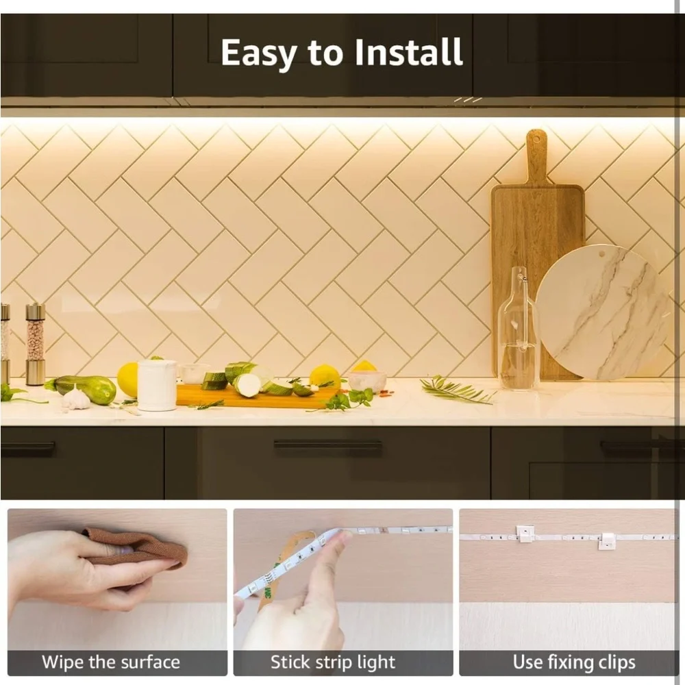 Lepro LED Strip Light, 32.8Ft Dimmable Vanity Lights,‎ 3000K Super Bright